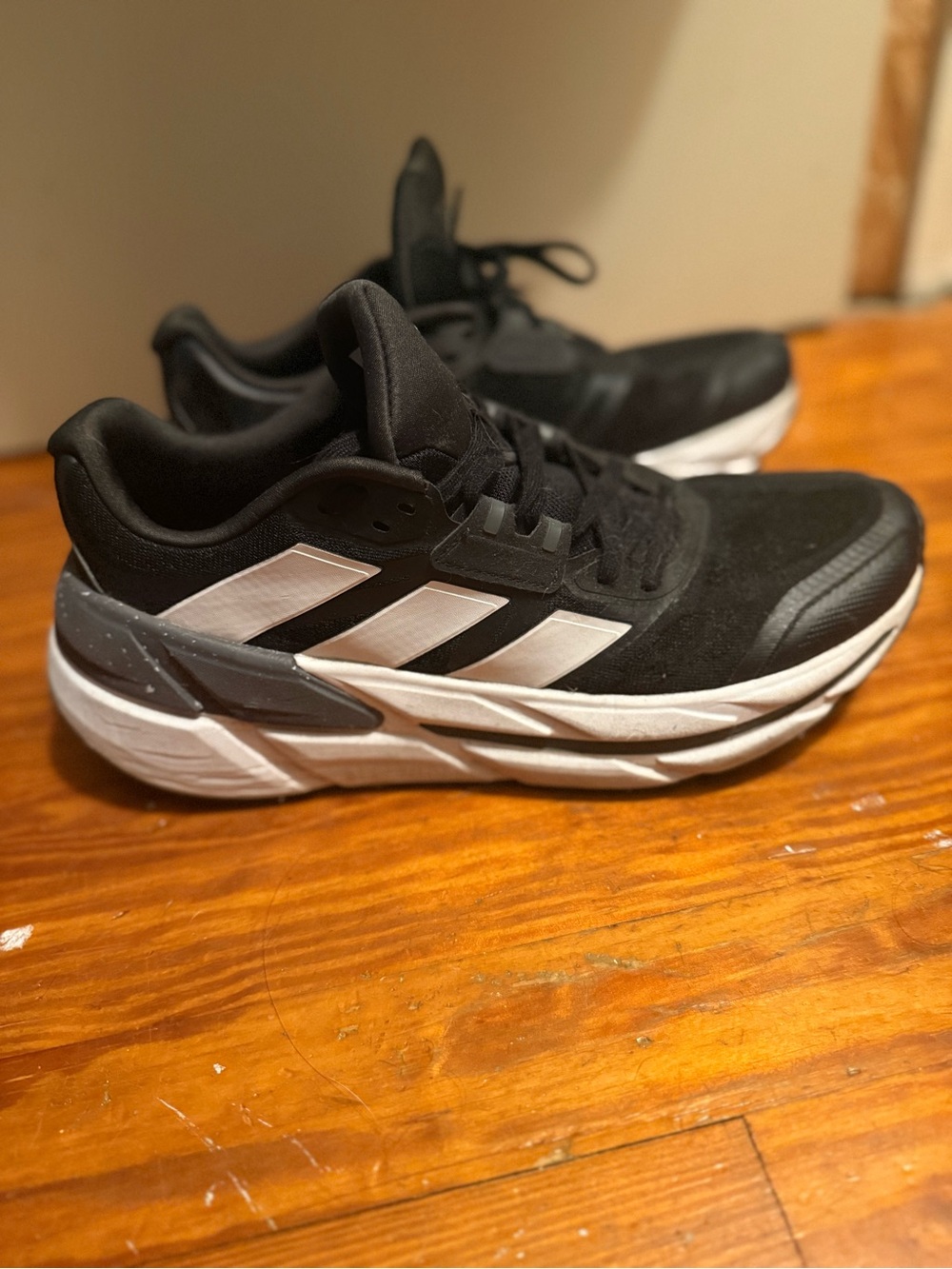 adidas Black and White Athletic Sneakers